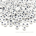 4*7mm black and white creatology cute star beads